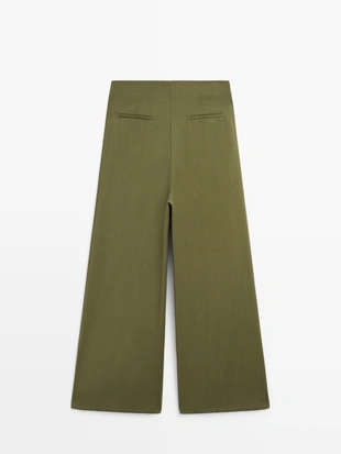 Широкие брюки со стрелками из 100% шерсти - STUDIO- Заказать в России