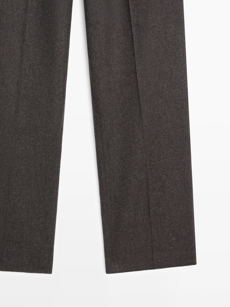 Брюки из 100% шерсти фланели