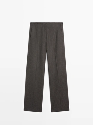 Брюки из 100% шерсти фланели- Заказать в России