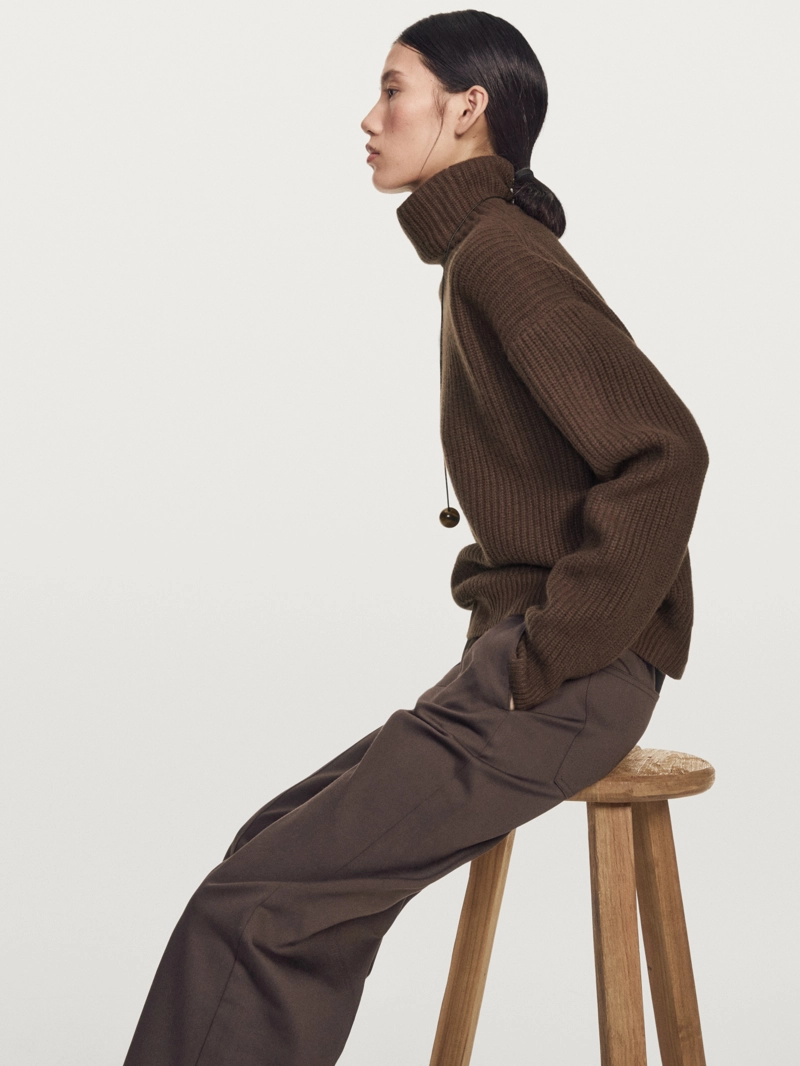 Брюки средней посадки carrot fit