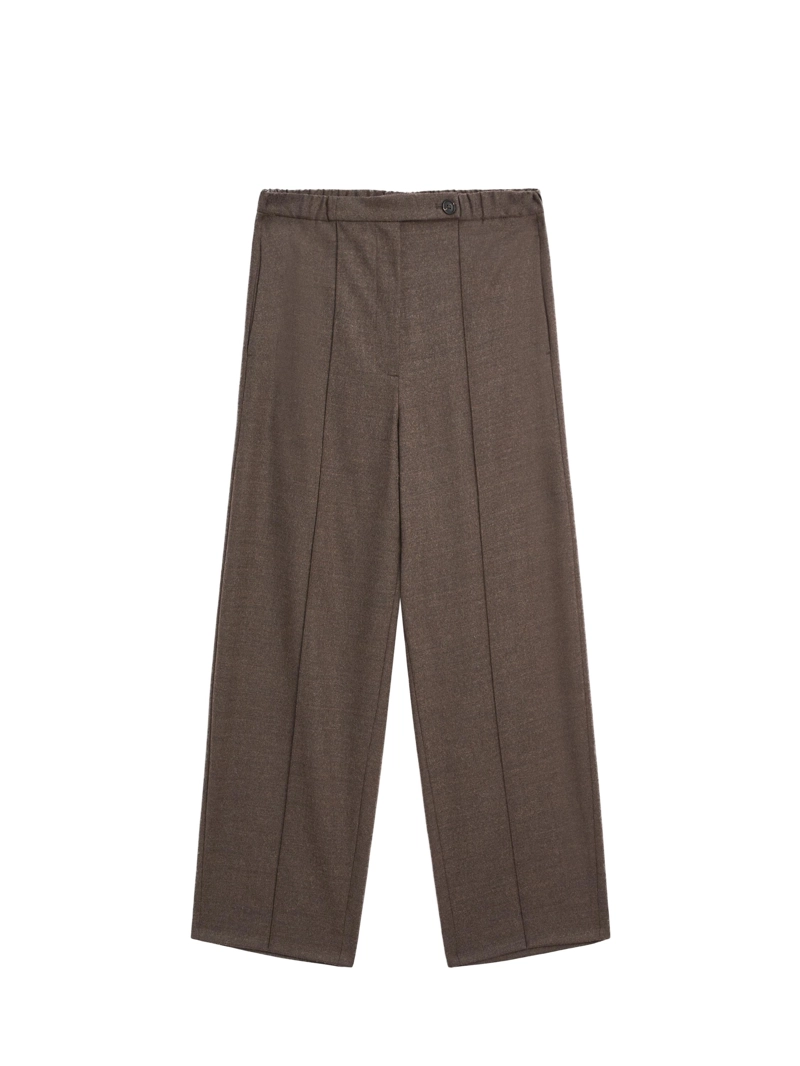 Брюки из шерстяной смеси в посадке бочонок