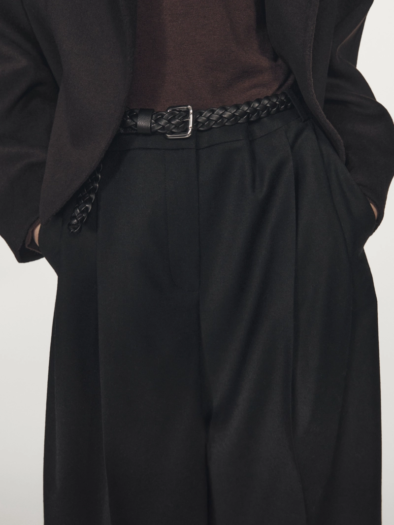 Длинные шерстяные бермуды с ластиком