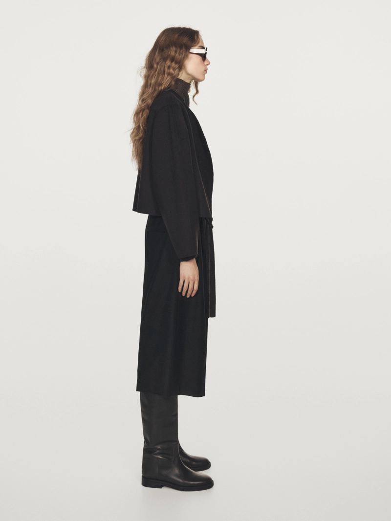 Длинные шерстяные бермуды с ластиком