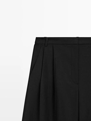 Длинные шерстяные бермуды с ластиком- Заказать в России