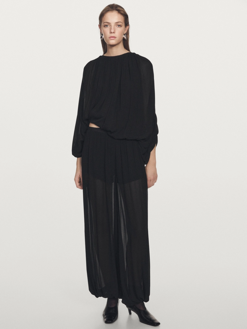 Брюки-сароуэл из текстиля - лимитид