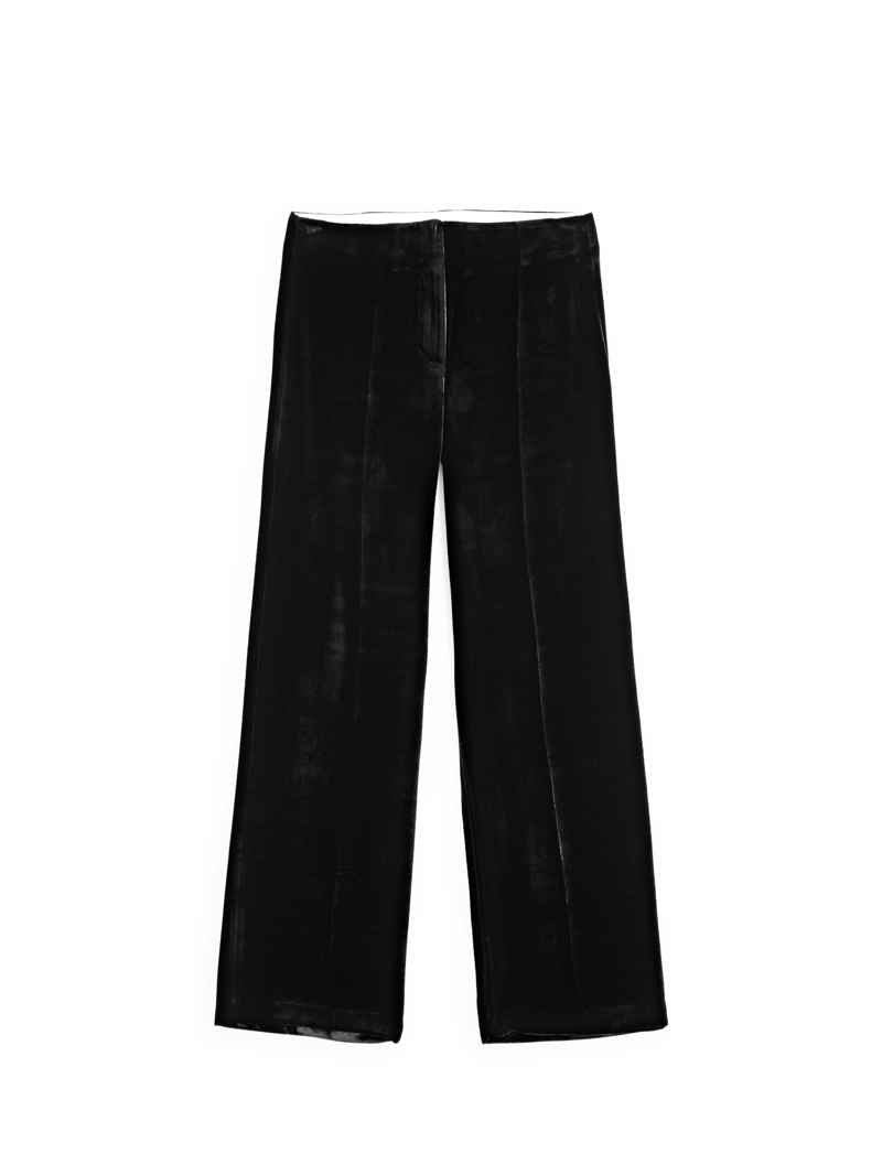 Бархатные широкие брюки