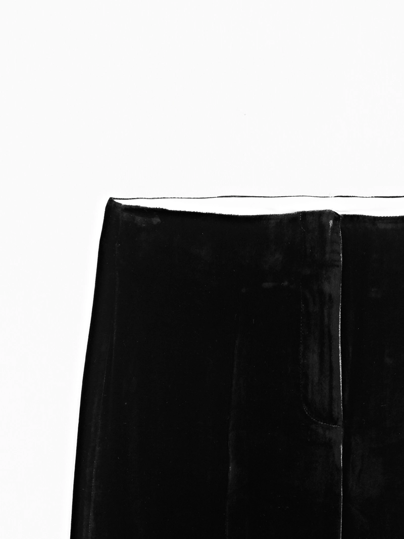 Бархатные широкие брюки