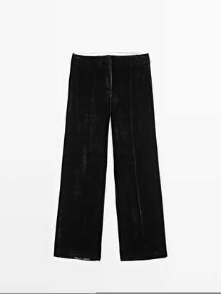 Бархатные широкие брюки- Заказать в России