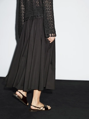 Юбка-клеш из 100% хлопка- Заказать в России