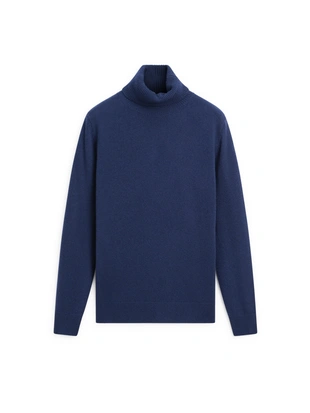 Длинный вязаный свитер с воротником-хомутом- Заказать в России