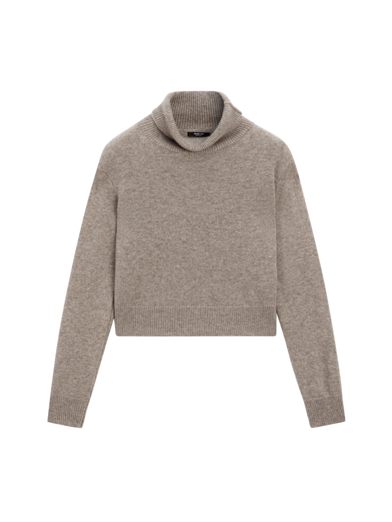 Свитер короткий вязаный из 100% кашемира