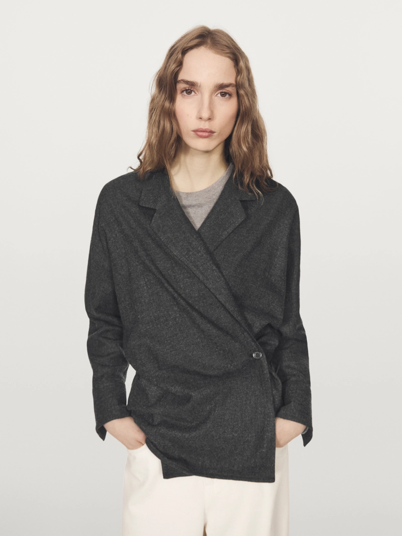 Рубашка из текстурированной 100% шерсти