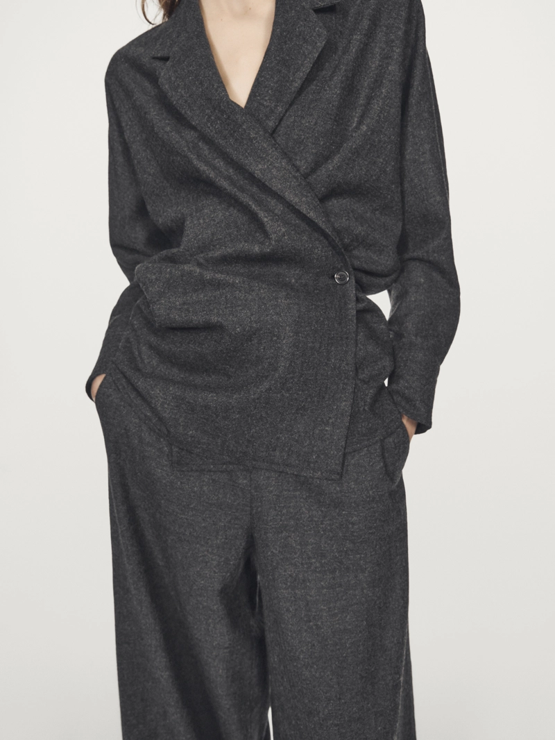 Рубашка из текстурированной 100% шерсти