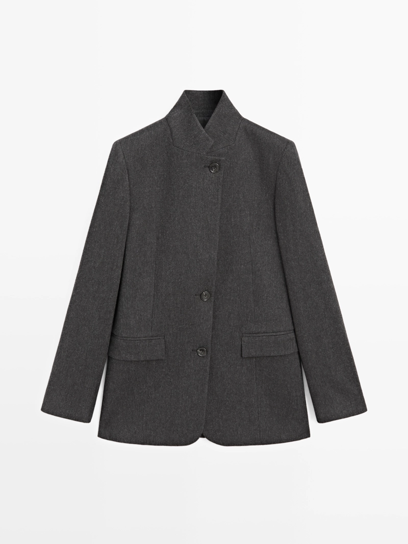 Пиджак из шерстяной смеси на три пуговицы