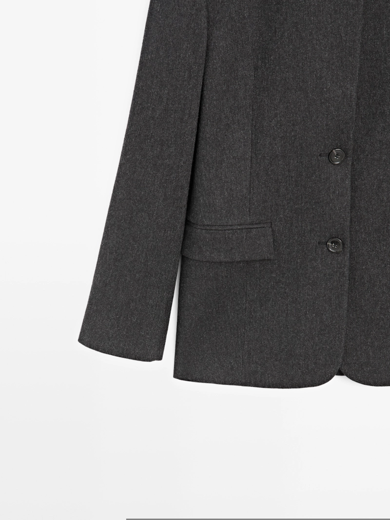 Пиджак из шерстяной смеси на три пуговицы