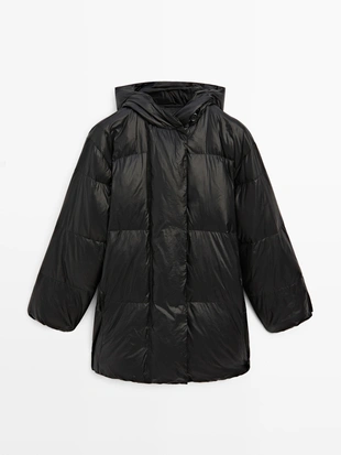 Пуховик с капюшоном- Заказать в России