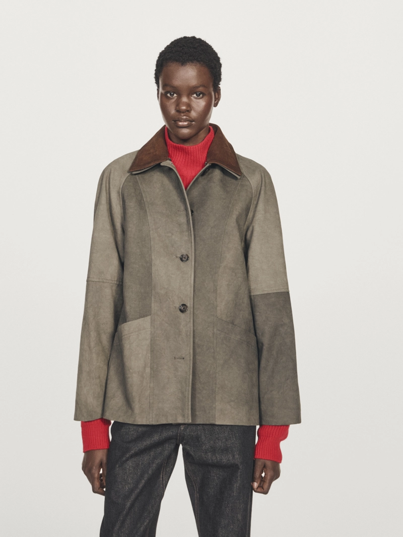 Куртка с отделкой водоотталкивающая и слоистым воротником