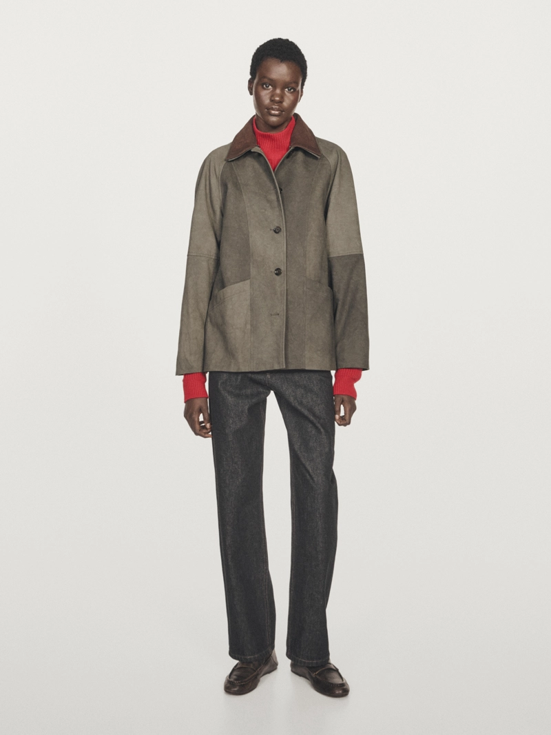 Куртка с отделкой водоотталкивающая и слоистым воротником