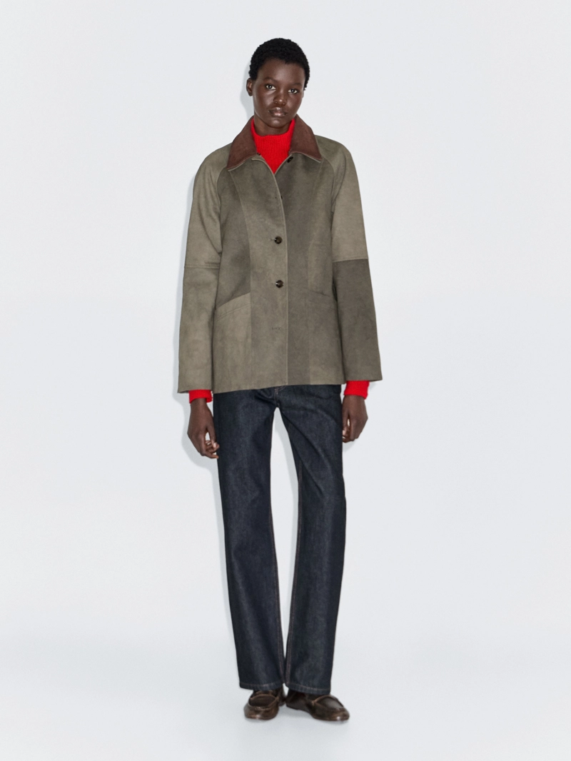 Куртка с отделкой водоотталкивающая и слоистым воротником