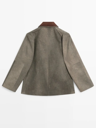 Куртка с отделкой водоотталкивающая и слоистым воротником- Заказать в России