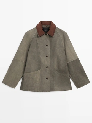 Куртка с отделкой водоотталкивающая и слоистым воротником- Заказать в России