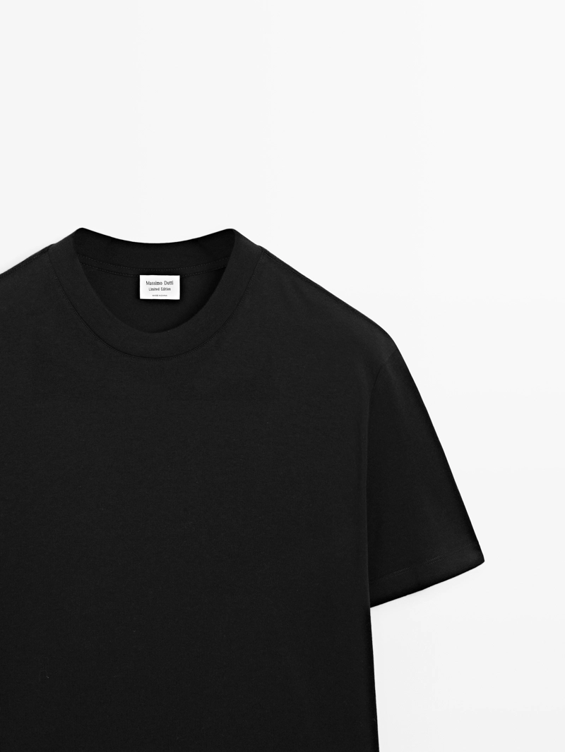Футболка из хлопково-вискозного трикотажа с короткими рукавами - limited