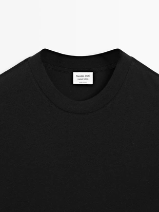 Футболка из хлопково-вискозного трикотажа с короткими рукавами - LIMITED- Заказать в России