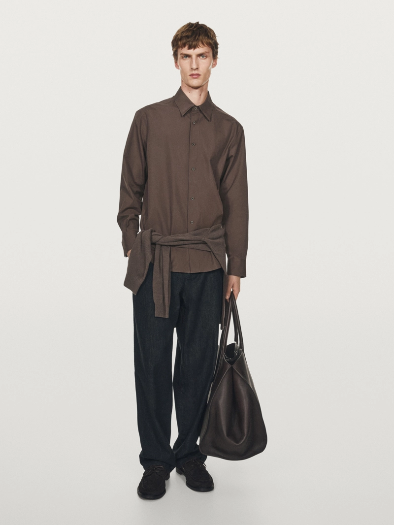 Рубашка свободного кроя из 100% хлопка - limited