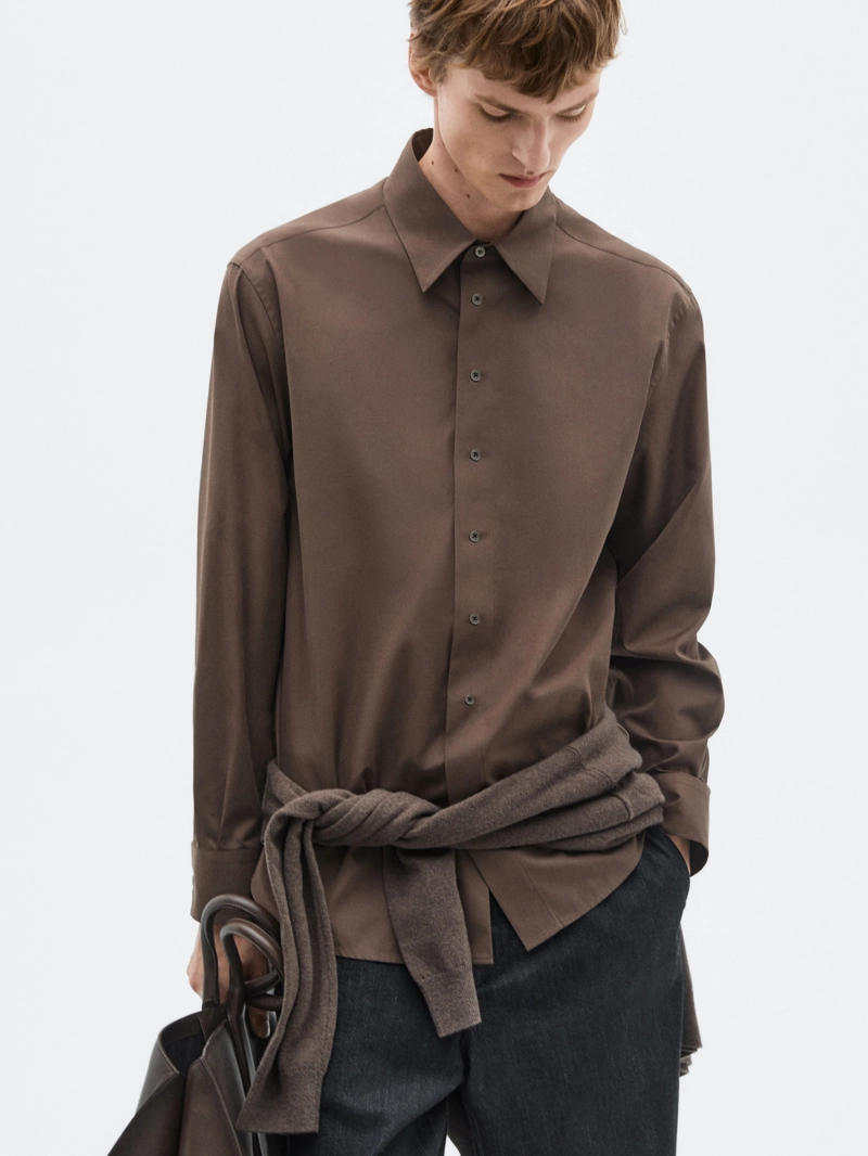 Рубашка свободного кроя из 100% хлопка - limited