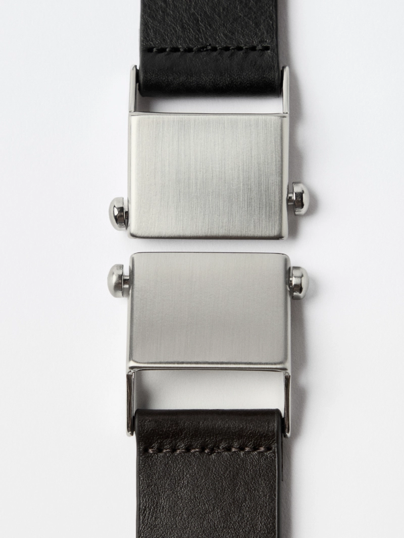 Ремень из натуральной кожи nappa с пряжкой - limited