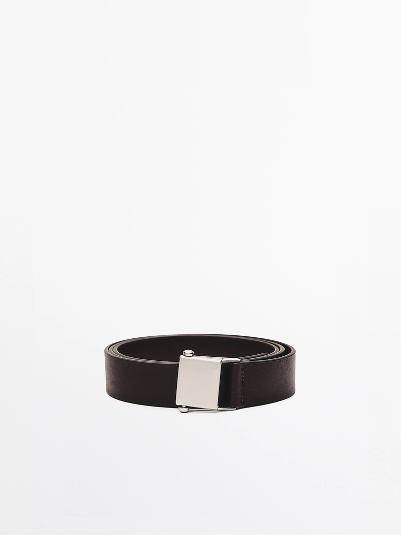 Ремень из натуральной кожи nappa с пряжкой - limited