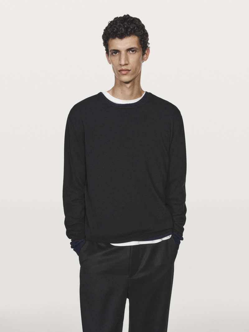 Джемпер с круглым вырезом из 100% кашемира - limited