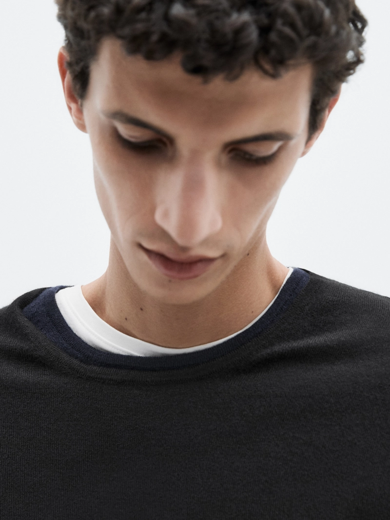 Джемпер с круглым вырезом из 100% кашемира - limited