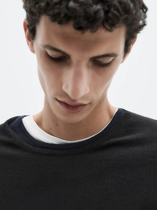 Джемпер с круглым вырезом из 100% кашемира - LIMITED- Заказать в России