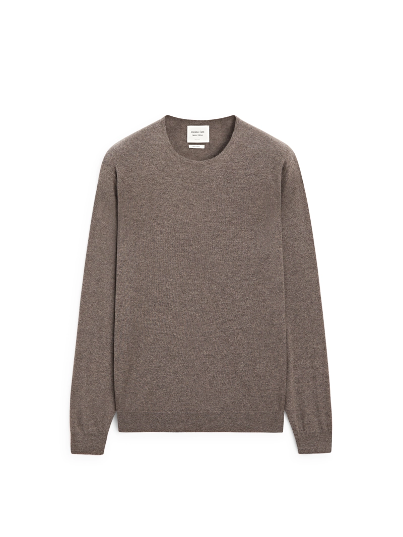 Джемпер с круглым вырезом из 100% кашемира - limited