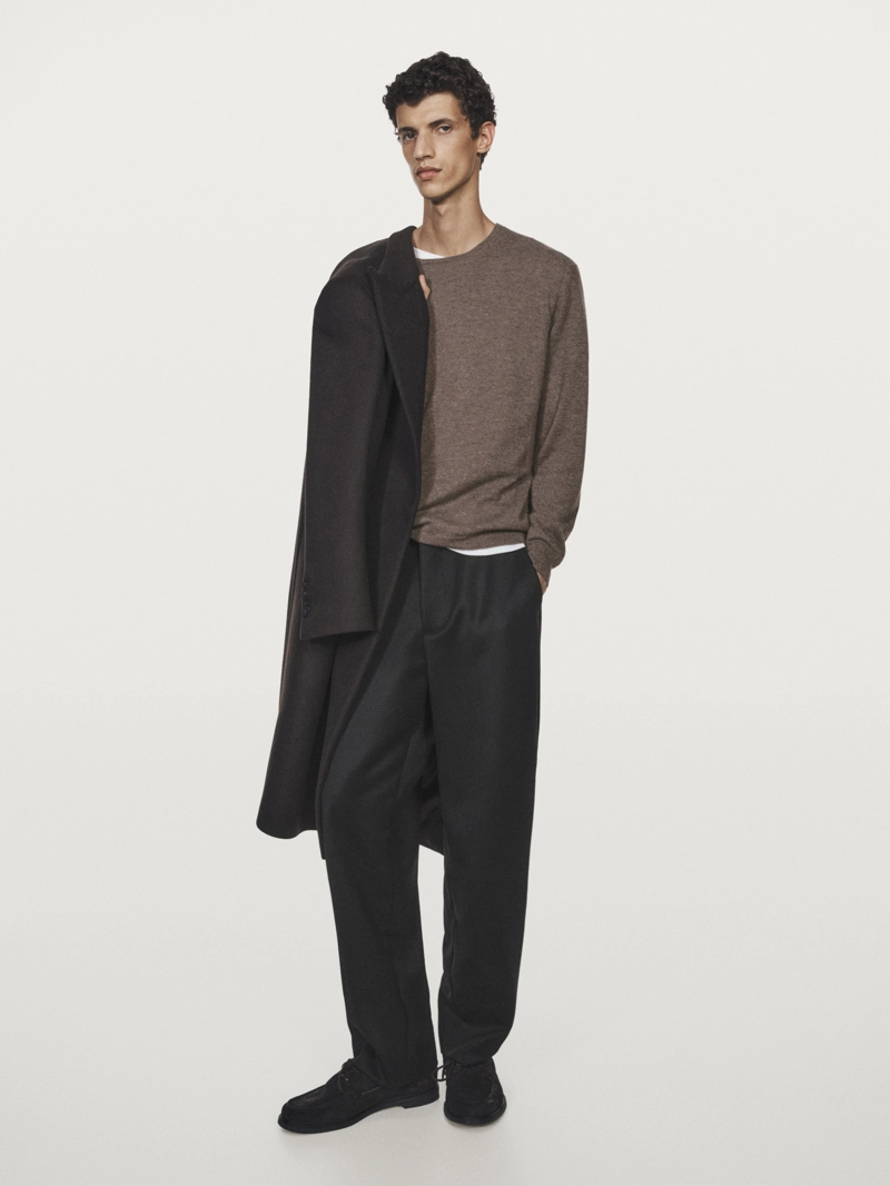 Джемпер с круглым вырезом из 100% кашемира - limited