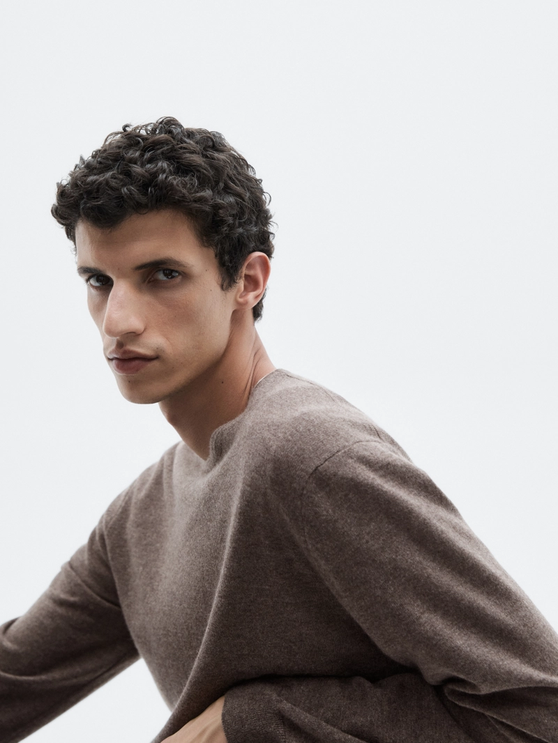 Джемпер с круглым вырезом из 100% кашемира - limited