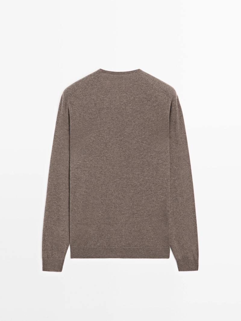 Джемпер с круглым вырезом из 100% кашемира - limited