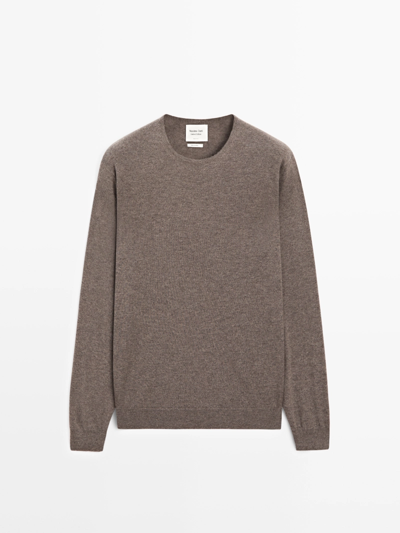 Джемпер с круглым вырезом из 100% кашемира - limited