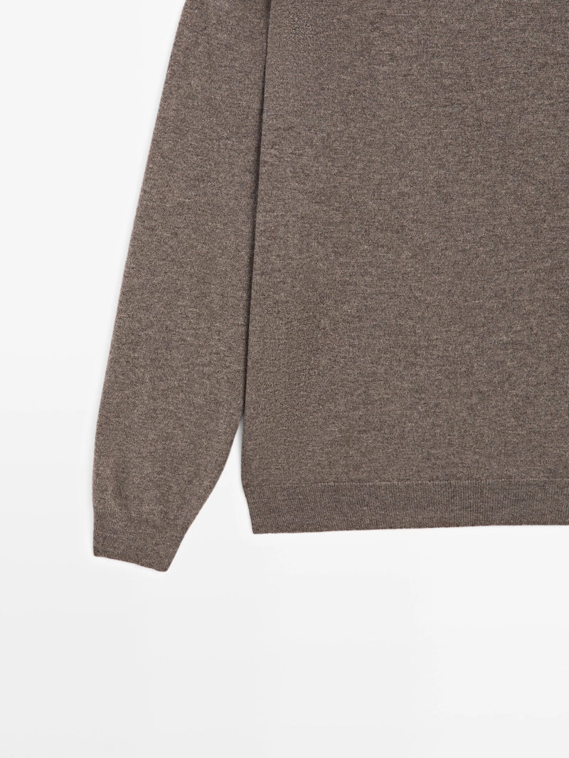 Джемпер с круглым вырезом из 100% кашемира - limited
