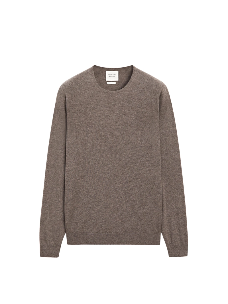 Джемпер с круглым вырезом из 100% кашемира - limited