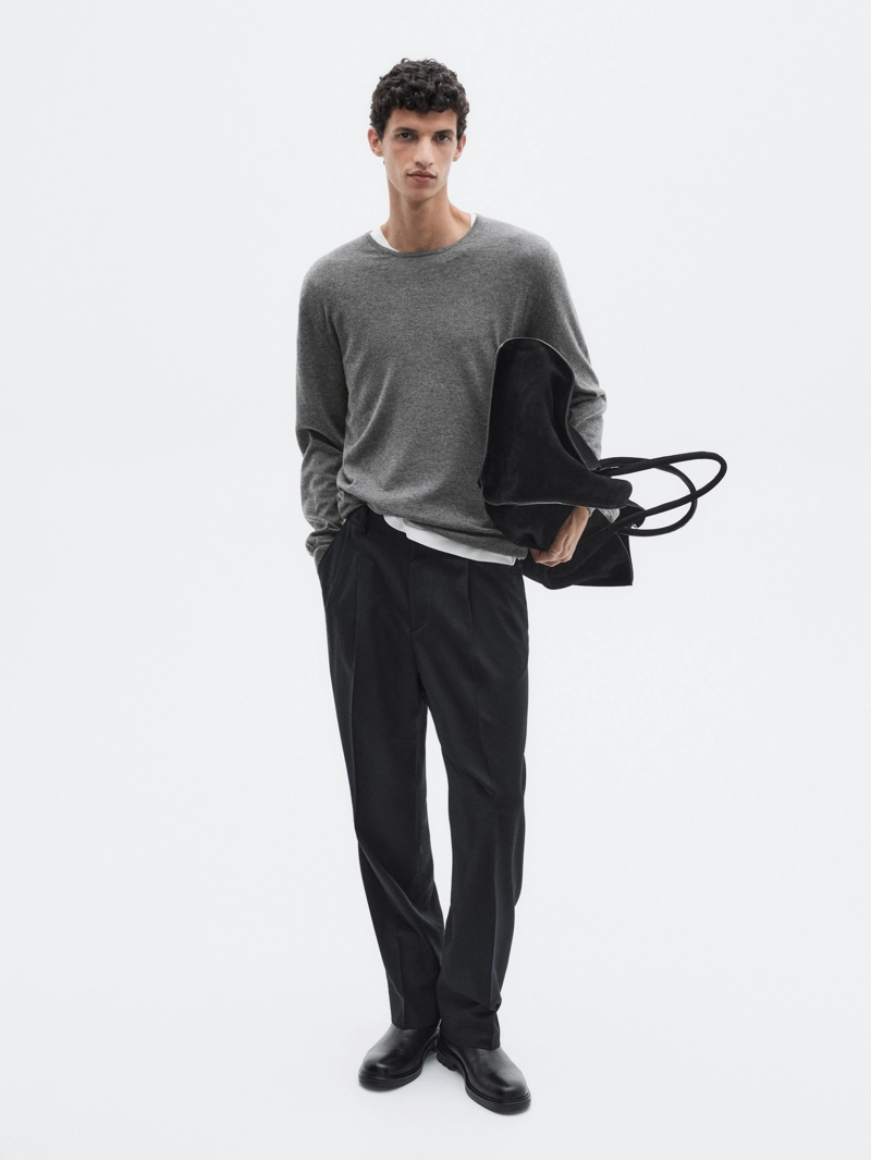 Свитер с круглым вырезом из 100% кашемира - limited