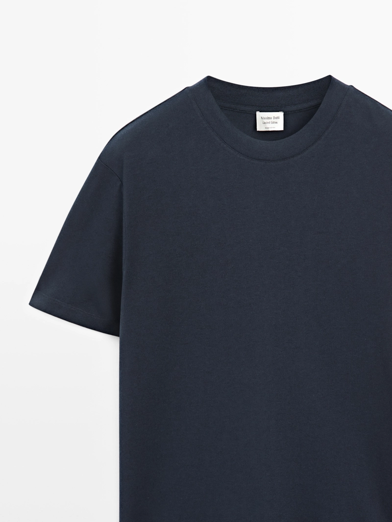 Футболка из хлопкового смесового материала с коротким рукавом - limited