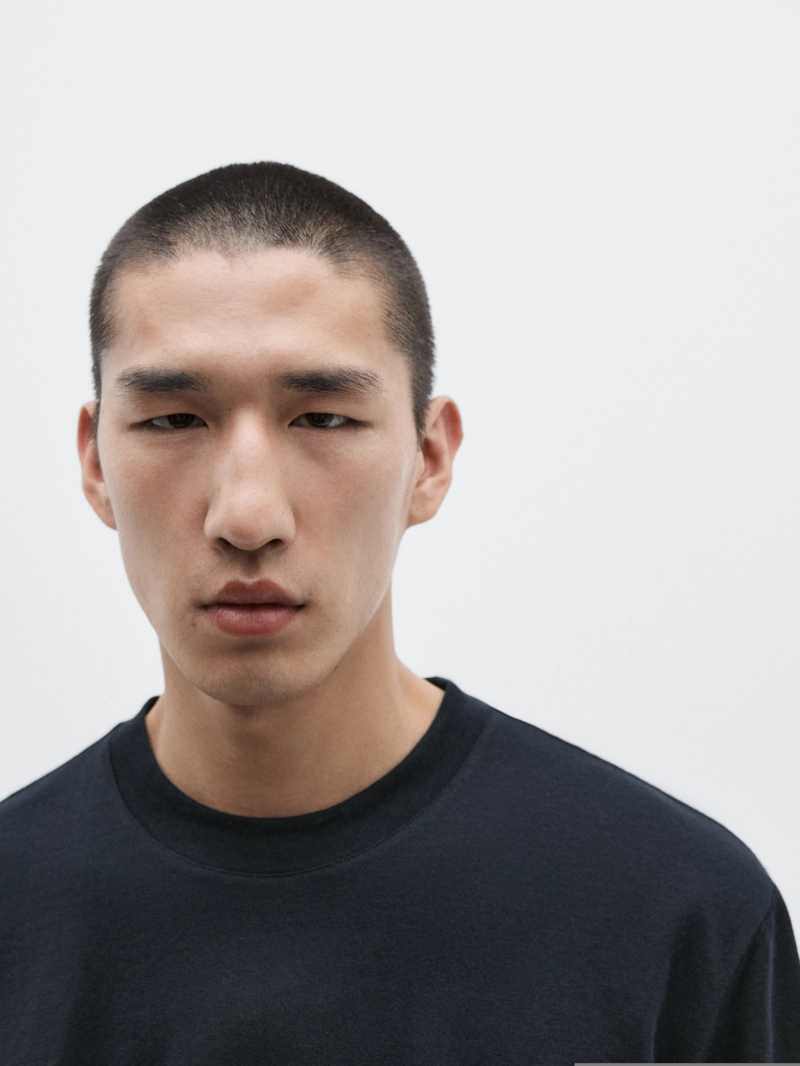 Футболка из хлопкового смесового материала с коротким рукавом - limited