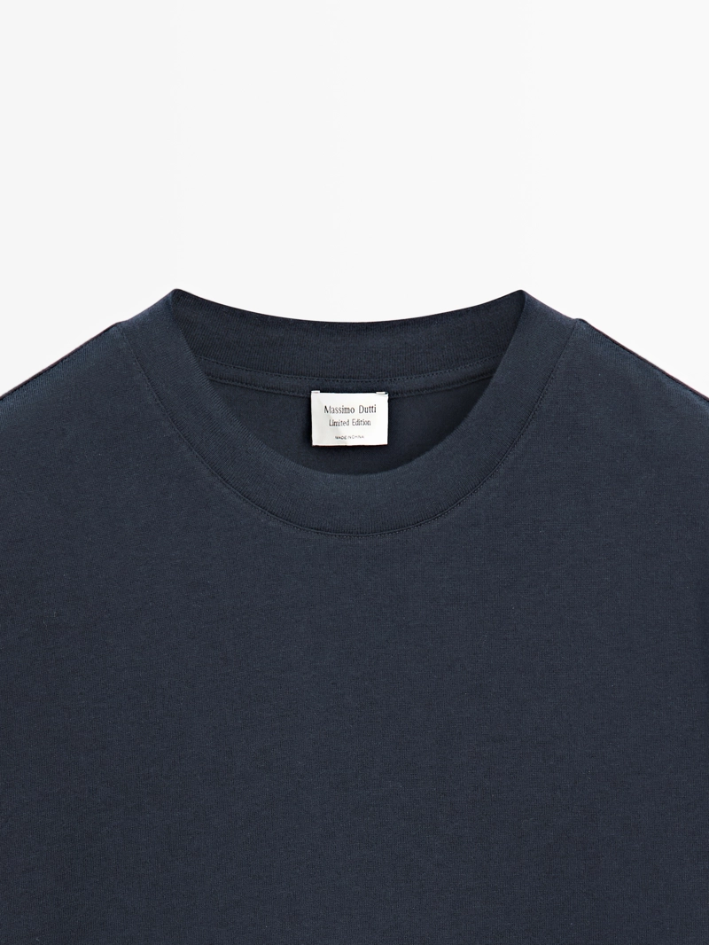 Футболка из хлопкового смесового материала с коротким рукавом - limited