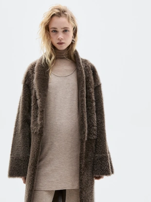 Длинный топ на тонких бретельках из 100% кашемира - LIMITED- Заказать в России