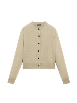 Короткий вязаный кардиган с реглановыми рукавами- Заказать в России