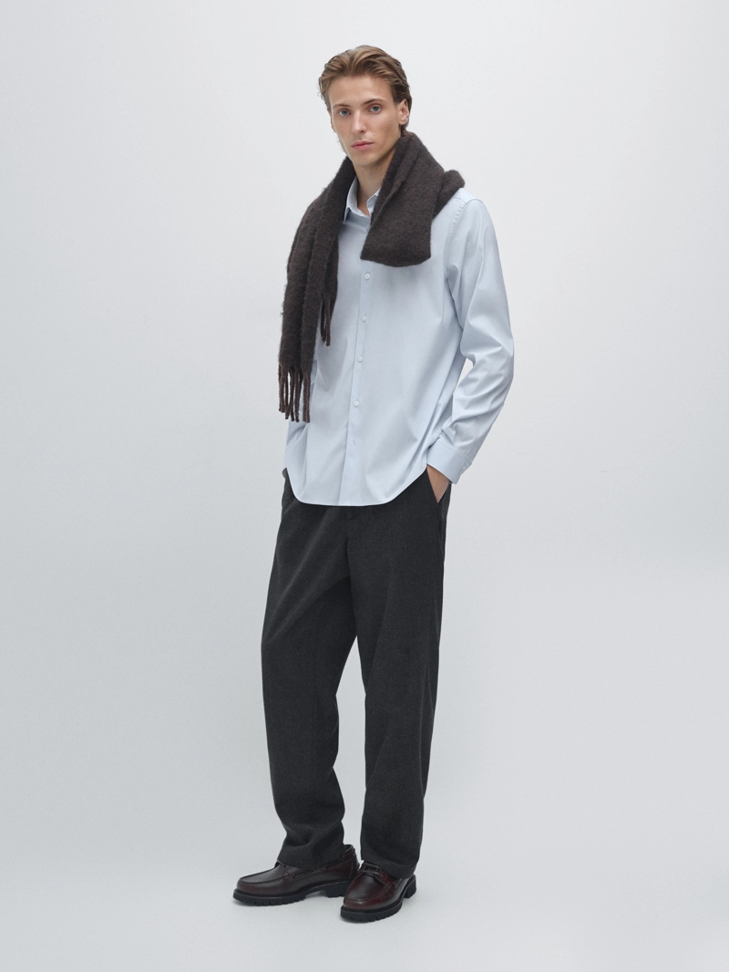 Рубашка slim fit stretch