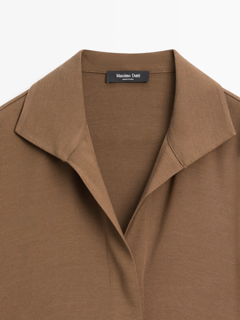 Рубашка свободного покроя с скрытыми пуговицами