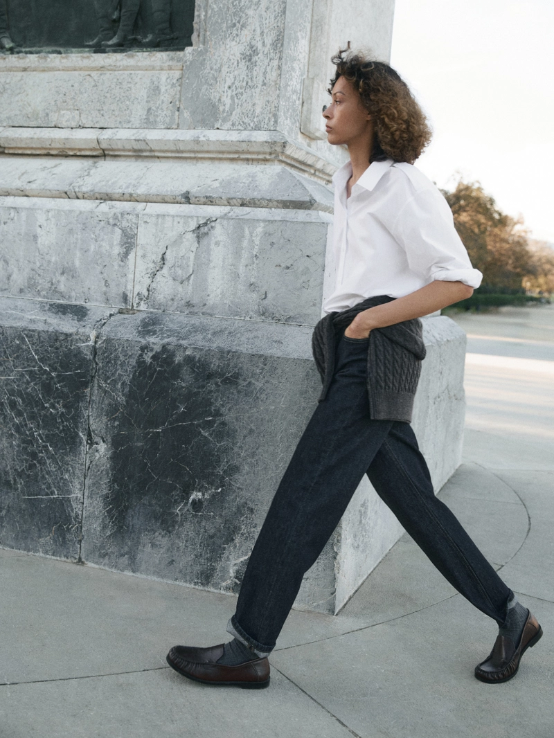 Рубашка из 100% хлопка с деталями на плечах